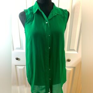 H&M Sheer Short Sleeve Button Down